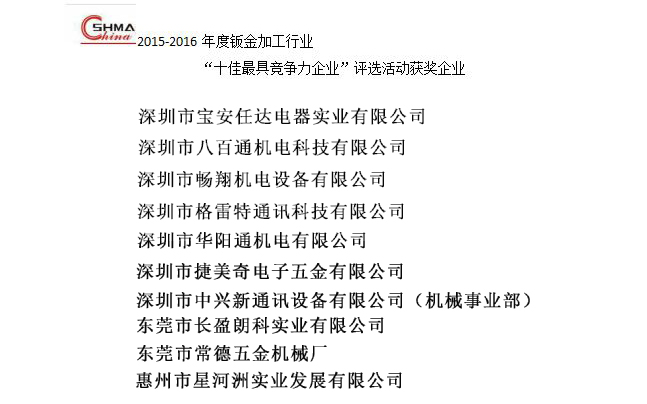 为深圳制造业增光添彩 深圳钣金行业新诞“十佳”(图2)