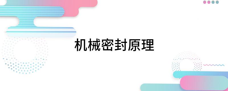 开云体育 开云官网机械密封原理是啥