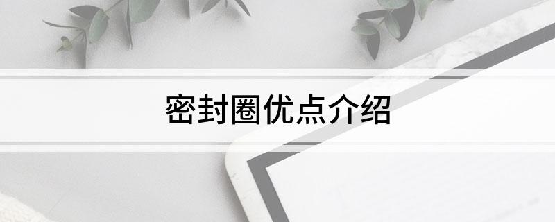 密封圈优点开云体育 开云平台介绍